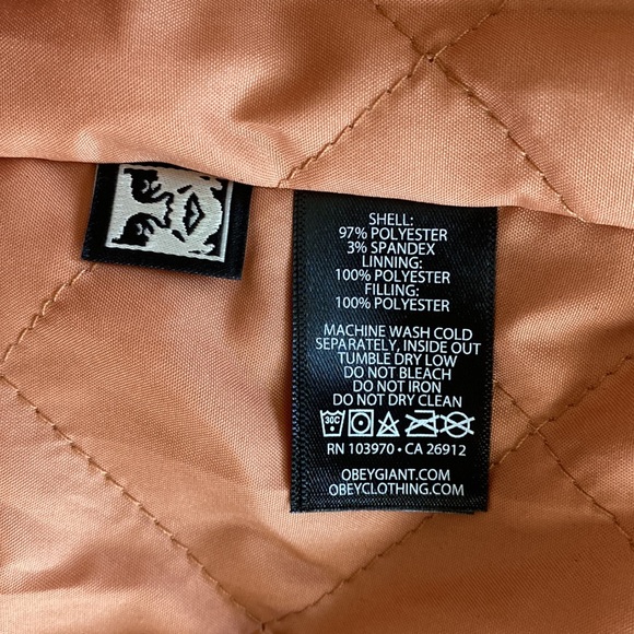 Obey Pink Varsity Jacket, Size XS - Picture 6 of 7